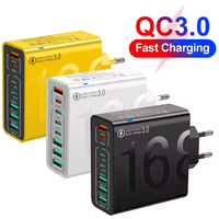 Total 150W USB Charger 8 Ports Fast Charging Phone Charger Quick Charge 3.0 Wall Charger Adapter For iPhone 17 Samsung Xiaomi