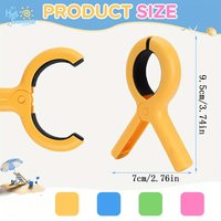 7Pcs Random Color Large Beach Towel Clips Thick Windproof Pegs For Pool Cruise Lounge Bright Color Clothes Fasteners