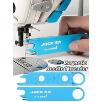 Professional Magnetic Needle Threader with Built-in Magnifying Glass & Dual-Scale Ruler Sewing Aid for Accurate Crafting