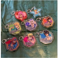 JoJo Bizarre Adventure Acrylic Keychain Cute Q Version Pendant Stylish Backpack Decor Birthday Gift For Collectors Enthusiasts