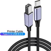 USB Type C to USB B 2.0 Printer Cable High Speed Cable Type C Cable For HP Canon Brother Epson Dell Printer Fax Machine Scanner