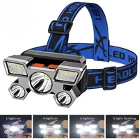 AliExpress BALDR 5 LED Flashlight Rechargeable with Built in Lithium Battery Strong Head Light Camping Adventure Fishing Cycling Headlamp