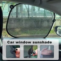 2/4pcs Car Window Mesh Sunshade, Suction Cup Side Window Sun Shield, UV Protection Heat Insulation Curtain for Auto Interior