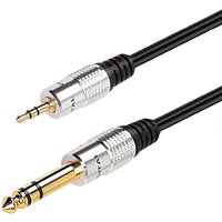 Nku 3.5mm To 6.35mm AUX Audio Cable 1/8" TRS Male To 1/4" Male Jack 6.5 To 3.5 Stereo Adapter Cord for PC Amplifier Guitar
