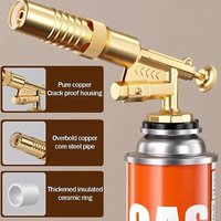 All Bronze Gas Welding Nozzle Propane Flame Gun Brazing Blow Torch for Plumbing Heating Welding Tool