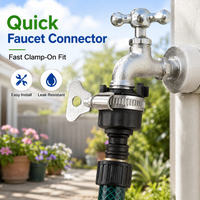 Universal Faucet Quick Connector Plastic Tap Hose Adapter Garden Irrigation Car Wash Outdoor Watering Fitting