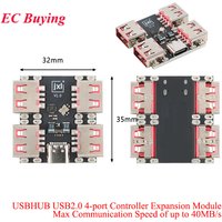 1-5Pcs USBHUB USB2.0 4-port Controller Expansion Module USB 2.0 to 4 Channel Way Splitter USB-HUB Type-C Extender Board 40MB/S