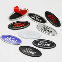 58x24mm Aluminum Alloy Logo for Ford Ranger Mondeo Ecosport Edge Focus Mk4 Escape Fiesta Kuga Fusion Car Steering Wheel Stickers