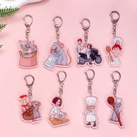 1/10Pcs Disney Ratatouille Remy Skinner Acrylic Keychain Cute Backpack Pendant Bag Charms Accessories Decoration Holiday Gifts