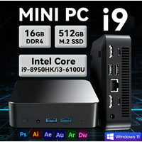 Mini PC Windows 11 Pro Core i9 8950HK Small Pocket Computer 16GB RAM 1TB/2TB SSD 4K 60Hz WiFi6 Gaming Desktop PC Portable
