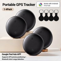 1-4Pcs Smart Anti-lost Tag Compatible with Google Find Hub Waterproof GPS Tracker Tag with Silicone Case for Keys Luggage Wallet