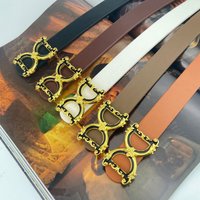 Luxury Adjustable Size Metal Buckle Letter Waist Belt Multiple Colors Available High Fashion Accessory