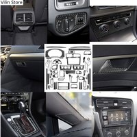 For Volkswagen VW Golf 7 GTI MK7 2013-2019 Steering Wheel Circle Gear Box Wait Car Accessories Interior Carbon Fiber Stickers