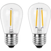 S14 Plastics Led Bulb E27/E26 3V 120V Warm White 2W 1W Shatterproof Lamp Bulbs For String Light Christmas Decoration