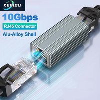 10Gbps Aluminum alloy Shell Ethernet Cable Extender RJ45 Cat 5 Cat 6 Cat 6a Coupler 10Gigabit Network Female to Female Connector
