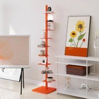 9- Layers Creative Bookcases Iron Rotating Invisible Spiral Bookshelf Living Room Display Shelf Household Corner Room Furniture