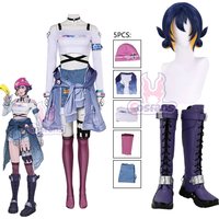 Kiriko Cosplay Kiriko Jacket Cosplay Costume Women Hat Gloves Outfits Adult Girls Wristband Necklace Female Halloween Suit Wig