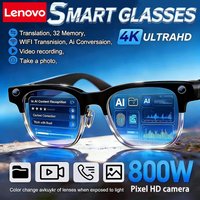 Lenovo AI Smart Glasses AI Translation 8MP HD Camera 4K Shooting Image Conversation Recording Listening To Music Smart Glasses