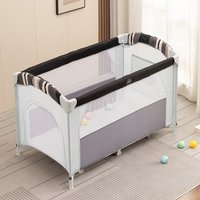 Baby Crib Foldable Crib Easy To Carry Multifunctional Crib Movable BB Bed Environmental Protection