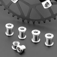 AliExpress NONE MUQZI 5pair Bike Chainring Bolts Alloy Crankset Screws for Single/Double/Triple Chainring MTB Cycling Crank Parts