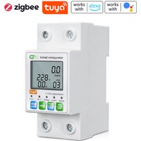 Tuya ZigBee Smart Automatic Reclosing Protector Electric Energy Meter Power Meter Circuit Breaker Leakage Protector APP Control