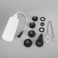 3L Bremsflüssigkeits-Entlüftungsset mit 1L Ölauffangflasche, manueller Bremsflüssigkeitswechsler mit Manometer, 4 Adaptern, Werkzeug zum Austausch von Bremsflüssigkeit für die Autoreparatur