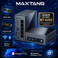 Maxtang H255 Gaming Mini PC AMD Ryzen7 H 255 (Upgraded 8745HS,Up to 4.9GHz) WiFi6/BT5.2 Dual 2.5G LAN USB4 HDMI/DP 2.1 Triple 4K