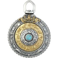 Manjusri Nine Palaces Eight Diagrams Pendant For Men Jewelry Trendy Zodiac Blessing Necklace Male Silver 925 Chain Choker