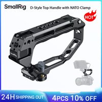 SmallRig D-Style Top Handle with NATO Clamp, w 1/4"-20 Locating Holes Cold Shoe for DSLR for SONY for Nikon Camera Cage -5661