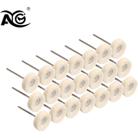 10Pcs AG Dental Polishing Brush Wheel Rotary Tools 2.35mm HP Shank Wool & Goat Cotton Black Buff for Dentistry Material