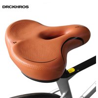 DRCKHROS Comfortable Bike Saddle Double Shock Absorption Commuter Cycling Seat High Elastic Widen MTB Mountain Road Bike Cushion