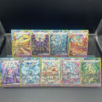 9Pcs/Set DIY Self-made PTCG Eeveelution Sv8A English Version Umbreon Sylveon Coarse Glitter Texture Collection Card Gift