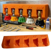 Space-Saving Pressure Washer Nozzle Holder Rack, Wall Mount Nozzle Organizer for Power Washer Accessories, Storage 5 Nozzles
