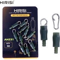 Hirisi 10pcs Fishing Method Feeder Connectors Quick Change Bead Feeder For Hair Rig AH231 Fishing Terminal Tackle