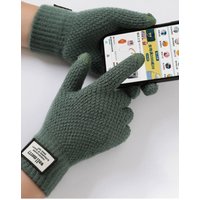 AliExpress NONE Winter Men Knitted Gloves Touch Screen Cycling Mittens Thicken Warm Wool Cashmere Solid Business Gloves Autumn Winter