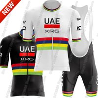 UAE Team World-Champion 2026 Cycling Jersey Set Tadej Pogačar Cycling Clothing Men Road Bike Shirts Suit Bicycle Bib Shorts