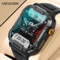 MEVADEN 1.85 inch Outdoor Military Smart Watch Men Bluetooth Call Smartwatch Waterproof Sports Fitness Watches for Android IOS