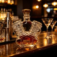 Motorcycle Engine Whiskey Decanter, Unique V-Twin Shaped Liquor Bottle, Perfect Gift for Biker Men & Whiskey Lovers