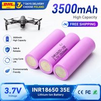 A-Level Stromversorgung INR18650 35E 18650 Akku 3,7V 3500mAh Wiederaufladbarer Lithium-Akku, 25A Entladungssicherheitszertifizierung, geeignet für die meisten digitalen Spielzeuge