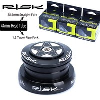 AliExpress NONE RISK MTB Road Bicycle Headsets 44mm 34/41/41.8/49.7/50.6/55/56mm for Bike 28.6mm 1 1/8 Straight 1.25-1.5