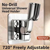 ABS non-wall-damaging, adjustable-angle, no-drilling required shower head holder, shower head seat