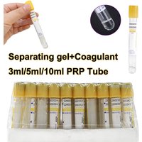 Disposable Vacuum tube 3ml/5ml/10ml test Tube Separation Gel and Clot Activator Yellow cap Test Tube Lab PRP Tube for lab,100Pcs image 3