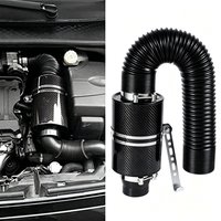 Universelles 76mm 3-Zoll High-Flow Carbonfaser-Luftfilterkit mit flexiblem Schlauch und T-Bolzen-Klemmen für Kaltluftansaugsysteme