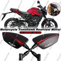 For Honda CB125R cb125r CNC Aluminum Tomahawk Rearview Mirrors 8mm 10mm Motorcycle Side Mirrors