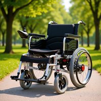 Electric wheelchair for the disabled and the elderly, foldable intelligent fully automatic elderly four-wheel scooter wheelchair