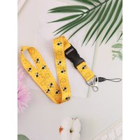 Mobile Phone Lanyard Fashion Cute Bee Neck Strap Keychain Lanyard for ID Card Holder Keys Keychain Keyring Accessories Gift