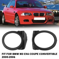 Rhyming 2 Pcs Fog Lamp Frame Front Bumper Lower Grille Bezel Cover Fit For BMW E46 2000 - 2006 Pre-Facelift M3 Car Accessories