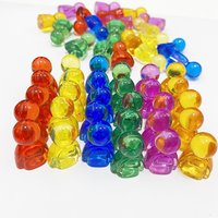 50Pcs 8 colors 24*16*12mm Acrylic Colorful Interact Game Humanoid Chess Pieces For Game Makers Accessories
