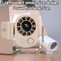Car Clip On Fan Outdoor Clip Umbrella Fan Waist Clip Electric Fan 360° Rotatable 100-Speed USB Rechargeable Desktop Cooling Fan
