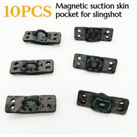 10PCS Slingshot Magnetic D-ring Leather Pocket Ultra Fiber Wear-resistant T-shaped Strong Magnetic Slingshot Accessories